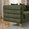 60Inch Oversized 2 Seater Sectional Sofa, Living Room Comfort Fabric Sectional Sofa-Deep Seating Sectional Sofa, Soft Sitting with 2 Pillows for Livin