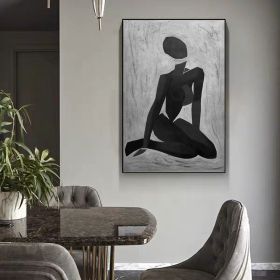 Handmade Oil Painting Abstract Painting Original Large Oil Painting Gray Painting Oversized Wall Art Canvas Extra Large Wall Art Abstract Contemporary (Style: 1, size: 150x220cm)
