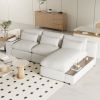 U_Style [ Video Provided] L-shaped Modular Sectional Sofa with Removable Back Cushions,3 Pillows and 2 Storage Spaces,Suitable for Living rooms,Office