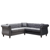 83.5-Inch Oversized Corner Sofa, L-Shaped Sectional Couch, 5-Seater Corner Sofas with 3 Pillows for Living Room, Bedroom, Apartment, Office
