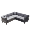 83.5-Inch Oversized Corner Sofa, L-Shaped Sectional Couch, 5-Seater Corner Sofas with 3 Pillows for Living Room, Bedroom, Apartment, Office