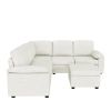 [VIDEO provided] [New] 84*84" Modern Velvet Sectional Sofa Set,Large U Shaped Upholstered Corner Couch with Ottoman,Armrest Pillow,6 Seat Indoor Furni