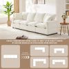[VIDEO provided] [New] 110*29" Modern Modular Sofa, 4 Seat Chenille Sectional Couch Set with 2 Pillows Included, Freely Combinable Indoor Funiture for