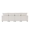[VIDEO provided] [New] 110*29" Modern Modular Sofa, 4 Seat Chenille Sectional Couch Set with 2 Pillows Included, Freely Combinable Indoor Funiture for