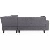 [New]87" Modern Sectional Sofa with coffee table,6-Seat Couch Set with Storage Ottoman,Various Combinations,L-Shape Indoor Furniture with Unique Armre
