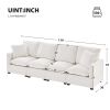 [VIDEO provided] [New] 110*29" Modern Modular Sofa, 4 Seat Chenille Sectional Couch Set with 2 Pillows Included, Freely Combinable Indoor Funiture for
