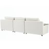 U_Style [ Video Provided] L-shaped Modular Sectional Sofa with Removable Back Cushions,3 Pillows and 2 Storage Spaces,Suitable for Living rooms,Office