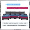 [VIDEO provided][New]109.8*55.9" Modern U-shaped Sectional Sofa with Waist Pillows,6-seat Upholstered Symmetrical Sofa Furniture,Sleeper Sofa Couch wi