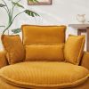 38"W Oversized Swivel Chair with moon storage ottoman for Living Room, Modern Accent Round Loveseat Circle Swivel Barrel Chairs for Bedroom Cuddle Sof