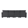 [VIDEO provided][New]109.8*55.9" Modern U-shaped Sectional Sofa with Waist Pillows,6-seat Upholstered Symmetrical Sofa Furniture,Sleeper Sofa Couch wi