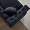 3-seater + 2-seater Combination Sofa Tufted Couch with Rolled Arms and Nailhead for Living Room, Bedroom, Office, Apartment, four pillows