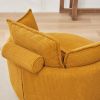 38"W Oversized Swivel Chair with moon storage ottoman for Living Room, Modern Accent Round Loveseat Circle Swivel Barrel Chairs for Bedroom Cuddle Sof