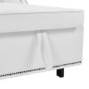 54.7" Multiple Adjustable Positions Sofa Bed Stylish Sofa Bed with a Button Tufted Backrest, Two USB Ports and Four Floral Lumbar Pillows for Living R