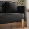 70" Velvet Sofa Couch Luxury Modern Upholstered 3-Seater sofa with 2 Pillows for Living Room, Apartment and Small Space
