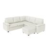 [VIDEO provided] [New] 84*84" Modern Velvet Sectional Sofa Set,Large U Shaped Upholstered Corner Couch with Ottoman,Armrest Pillow,6 Seat Indoor Furni