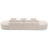 [NEW ARRIVED] [VIDEO PROVIDED] Modern curved combination sofa, terrycloth fabric sofa, minimalist sofa in living room, apartment, no assembly required