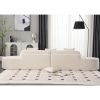 [NEW ARRIVED] [VIDEO PROVIDED] Modern curved combination sofa, terrycloth fabric sofa, minimalist sofa in living room, apartment, no assembly required