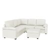 [VIDEO provided] [New] 84*84" Modern Velvet Sectional Sofa Set,Large U Shaped Upholstered Corner Couch with Ottoman,Armrest Pillow,6 Seat Indoor Furni