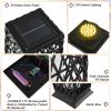2 Pieces Solar-Powered Diamond Wicker Floor Lamps with Auto LED Light