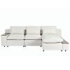 U_Style [ Video Provided] L-shaped Modular Sectional Sofa with Removable Back Cushions,3 Pillows and 2 Storage Spaces,Suitable for Living rooms,Office