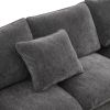 [VIDEO provided] [New] 84*84" Modern L Shape Modular Sofa, 5 Seat Chenille Sectional Couch Set with 2 Pillows Included, Freely Combinable Indoor Funit