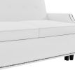 54.7" Multiple Adjustable Positions Sofa Bed Stylish Sofa Bed with a Button Tufted Backrest, Two USB Ports and Four Floral Lumbar Pillows for Living R