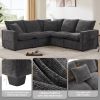 [VIDEO provided] [New] 84*84" Modern L Shape Modular Sofa, 5 Seat Chenille Sectional Couch Set with 2 Pillows Included, Freely Combinable Indoor Funit