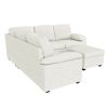[VIDEO provided] [New] 84*84" Modern Velvet Sectional Sofa Set,Large U Shaped Upholstered Corner Couch with Ottoman,Armrest Pillow,6 Seat Indoor Furni