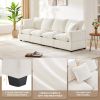 [VIDEO provided] [New] 110*29" Modern Modular Sofa, 4 Seat Chenille Sectional Couch Set with 2 Pillows Included, Freely Combinable Indoor Funiture for