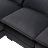 [VIDEO provided][New]109.8*55.9" Modern U-shaped Sectional Sofa with Waist Pillows,6-seat Upholstered Symmetrical Sofa Furniture,Sleeper Sofa Couch wi