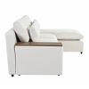 U_Style [ Video Provided] L-shaped Modular Sectional Sofa with Removable Back Cushions,3 Pillows and 2 Storage Spaces,Suitable for Living rooms,Office