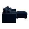 Sectional Sofa Comfy Corduroy Couch for Living Room with Pillows and Round Armrests, Modern Corduroy Sofa Sleeper Deep Couches with Storage Ottoman (B