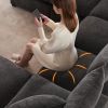 [VIDEO provided] [New] 110*84" Modern U Shape Modular Sofa, 7 Seat Chenille Sectional Couch Set with 2 Pillows Included, Freely Combinable Indoor Funi
