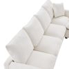 [VIDEO provided] [New] 110*29" Modern Modular Sofa, 4 Seat Chenille Sectional Couch Set with 2 Pillows Included, Freely Combinable Indoor Funiture for