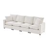 [VIDEO provided] [New] 110*29" Modern Modular Sofa, 4 Seat Chenille Sectional Couch Set with 2 Pillows Included, Freely Combinable Indoor Funiture for