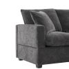 [VIDEO provided] [New] 110*84" Modern U Shape Modular Sofa, 7 Seat Chenille Sectional Couch Set with 2 Pillows Included, Freely Combinable Indoor Funi
