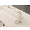 [NEW ARRIVED] [VIDEO PROVIDED] Modern curved combination sofa, terrycloth fabric sofa, minimalist sofa in living room, apartment, no assembly required