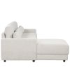 U_STYLE L-shaped Modular Sectional Sofa with Removable Back Cushions and 3 Pillows, Suitable for Living rooms, Offices, and Apartments