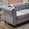 83.5-Inch Oversized Corner Sofa, L-Shaped Sectional Couch, 5-Seater Corner Sofas with 3 Pillows for Living Room, Bedroom, Apartment, Office