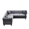 83.5-Inch Oversized Corner Sofa, L-Shaped Sectional Couch, 5-Seater Corner Sofas with 3 Pillows for Living Room, Bedroom, Apartment, Office